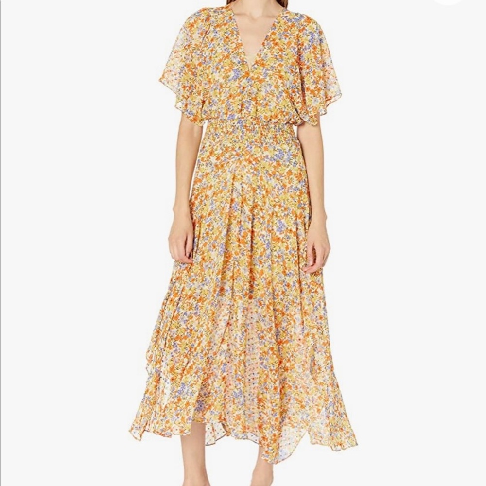 ASTR the label Short Sleeve Maxi Blouson Dress